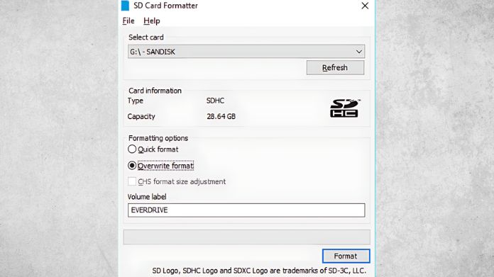 format sd card to fat32